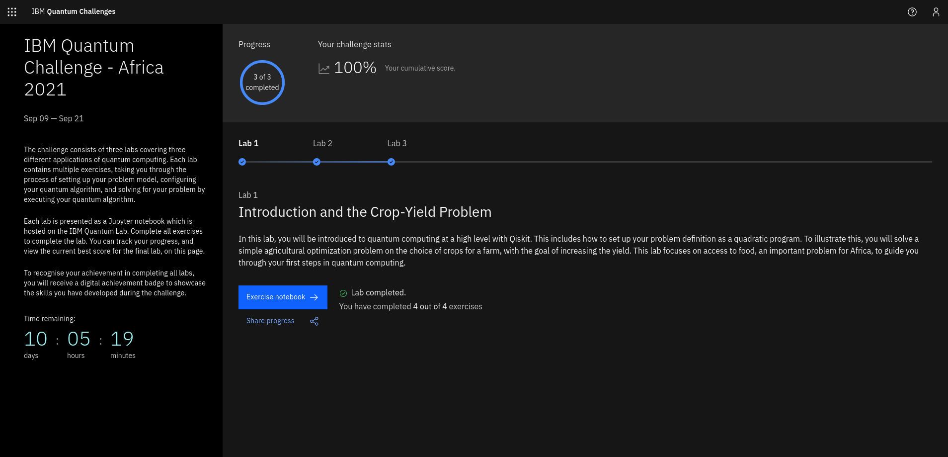 Screenshot 2021 09 10 IBM Quantum Challenge Africa 2021 IBM Quantum Experience(1)